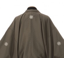 男性用袴 SV95-6-1 グレー水玉柄|黒|銀ぼかし縞袴