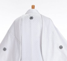 男性用袴 SV96-6-1 満寿美 白地金糸刺子|黒若松袴