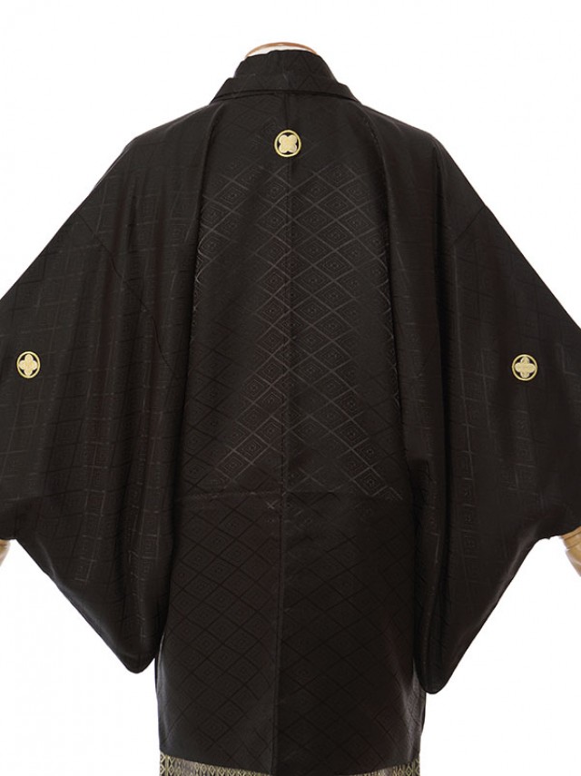 男性用袴 SV130-5-1 黒地大菱形|黒白金袴