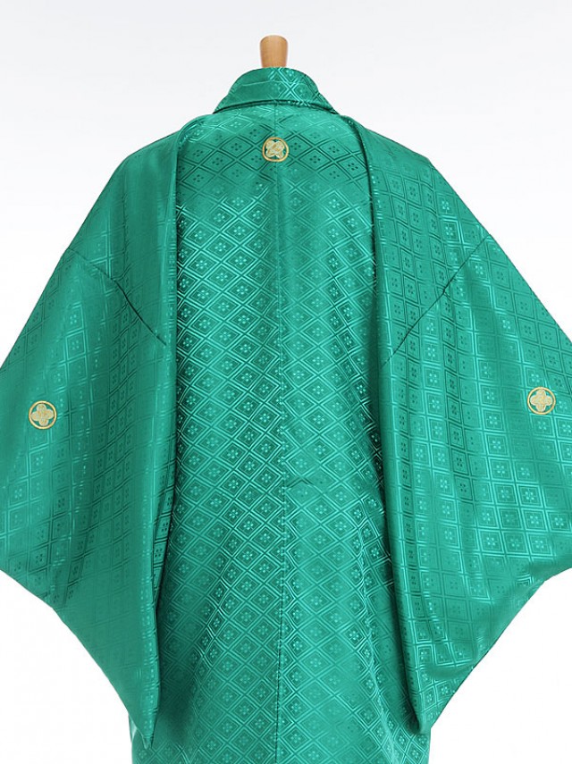 男性用袴 SV22-5-1 緑菱形(大)|銀縞袴
