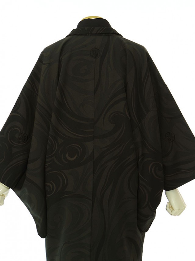 男性用袴 SV92-6-1 黒深緑迷彩風|金ぼかし縞袴