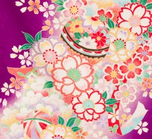 花うさぎ|卒園袴|115〜125|卒園式袴レンタルフルセット(パープル系)|女の子(卒園式袴)
