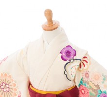 卒園袴|115〜125cm|卒園式袴レンタルフルセット(白系)|女の子(卒園式袴)