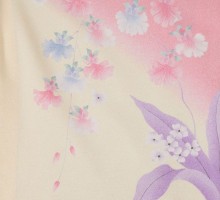 先生|卒業式|黄色ぼかし洋花柄の卒業式袴フルセット(ピンク系)|卒業袴(普通サイズ)