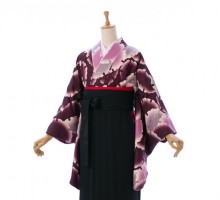 HANAE MORI|雪輪文様柄の卒業式袴フルセット(紫系)|卒業袴(普通サイズ)