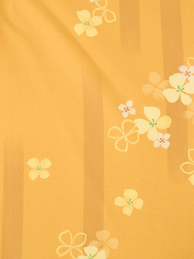 マスタード　小梅柄の卒業式袴フルセット(イエロー・オレンジ系)|卒業袴(普通サイズ)