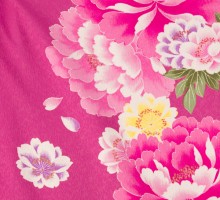 大牡丹と八重桜柄の卒業式袴フルセット(ピンク系)|卒業袴(普通サイズ)
