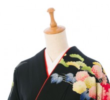 振袖袴|160〜165㎝|芸艸堂|レトロ|卒業式袴フルセット(黒系)|卒業袴(普通サイズ)