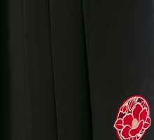 鶴|黒白|158〜163cm|片身変わり柄の卒業式袴フルセット(黒/白系)|卒業袴(普通サイズ)