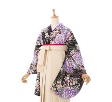 レンタル袴|158～163cm|袴セット|卒業式袴フルセット(黒系)|卒業袴(普通サイズ)