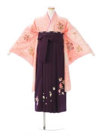 小学生 袴|143～148cm|サーモンピンク 卒業袴フルセット(ピンク系)|女の子(小学生袴)2