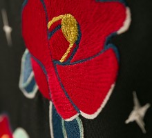 紅一点|レンタル袴|椿柄の卒業式袴フルセット(白/赤系)|卒業袴(普通サイズ)3枚目