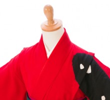 卒園袴|正絹　絞り柄の卒園式袴レンタルフルセット(赤系)|女の子(卒園式袴)