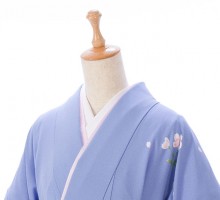 レンタル袴 先生 桜柄の卒業式袴フルセット(ブルー系)|卒業袴(普通サイズ)
