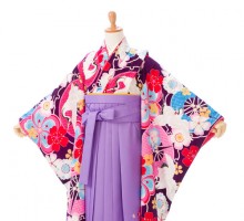 卒園袴|JAPAN STYLE|卒園式袴レンタルフルセット(パープル系 )|女の子(卒園式袴)