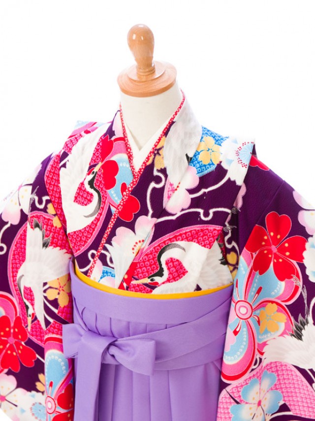 卒園袴|JAPAN STYLE|卒園式袴レンタルフルセット(パープル系 )|女の子(卒園式袴)