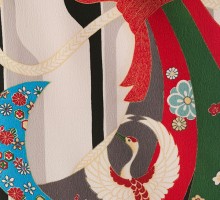 振袖袴|153～158㎝|モダンアンテナ|卒業式袴フルセット(白系)|卒業袴(普通サイズ)