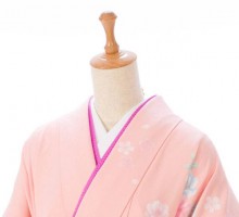 先生|ピンク地　桜柄の卒業式袴フルセット(ピンク系)|卒業袴(普通サイズ)