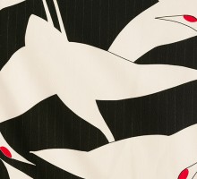 レンタル袴 鶴×矢絣柄の卒業式袴フルセット(白系)(ブラック系)|卒業袴(大きいサイズ)(トール)