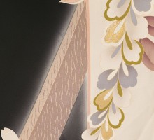 振袖袴|正絹振袖と袴|148〜153cm|卒業式袴フルセット(黒系)|卒業袴(普通サイズ)