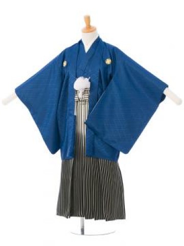袴レンタル|小学生男|150〜155cm|卒業袴フルセット(ブルー系)|男の子(小学生袴)