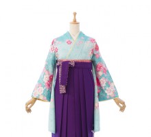 レンタル袴|155〜160cm|水色|卒業式袴フルセット(ブルー系)|卒業袴(普通サイズ)