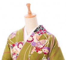 レンタル袴|抹茶|レトロ|卒業式袴フルセット(グリーン系)|卒業袴(普通サイズ)1