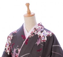 レンタル袴|上品グレー|上質着物|卒業式袴フルセット(グレー系)|卒業袴(普通サイズ)1