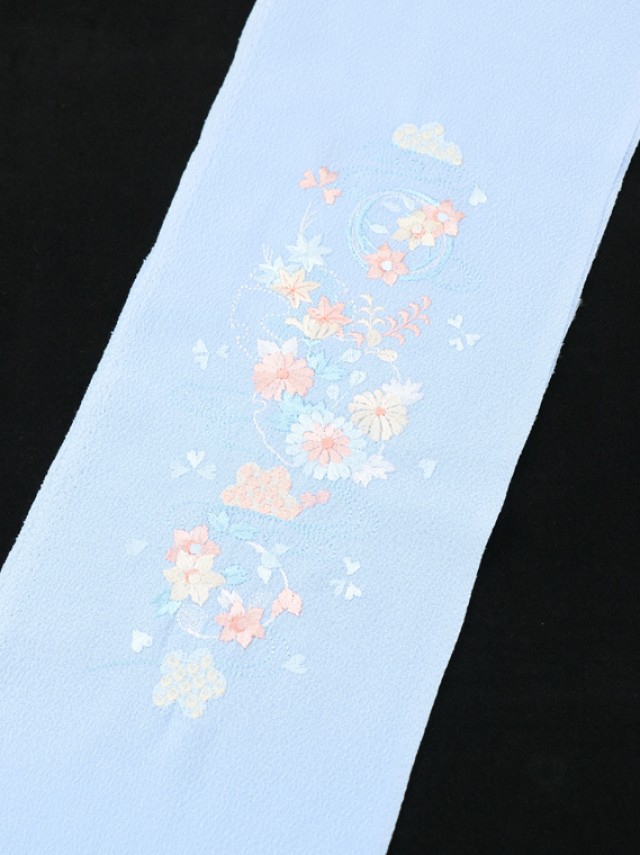 HCJ2508　在庫処分セール￥3,800 → ￥1,300　刺繍半衿 花刺繍　桜刺繍