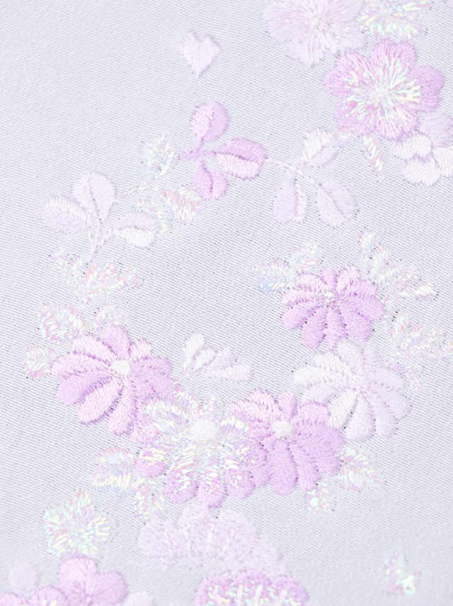 HCJ2526　在庫処分セール￥6200 → ￥2900　刺繍半衿 花刺繍　桜刺繍