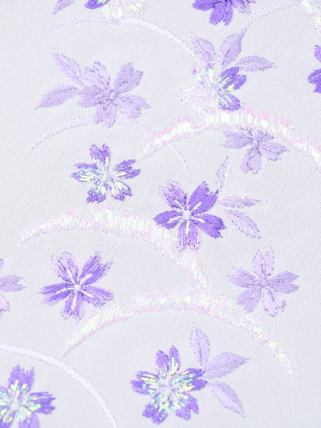 HCJ2527　在庫処分セール￥6200 → ￥2900　刺繍半衿 花刺繍　桜刺繍