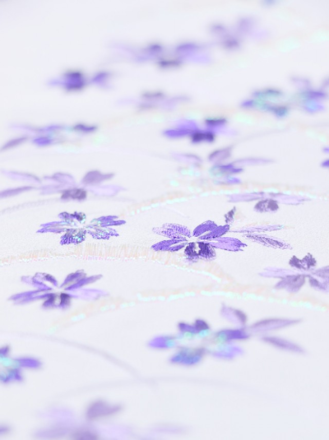 HCJ2527　在庫処分セール￥6200 → ￥2900　刺繍半衿 花刺繍　桜刺繍