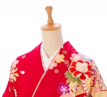 ハイクラス|上品な古典柄の卒業式袴フルセット(赤系)|卒業袴(普通サイズ)