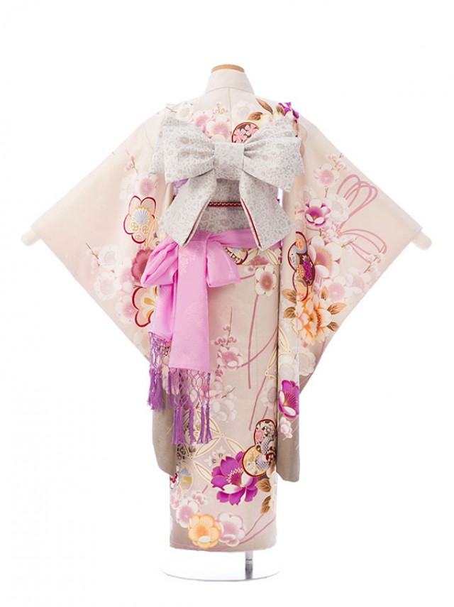 上質|日本製|115〜125cm|絵羽|七五三着物レンタルフルセット(ピンク系)|女の子(七歳)