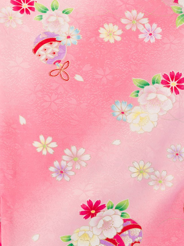 3歳女児|ピンク|被布着物レンタルフルセット(ピンク系)|女の子(三歳・被布)