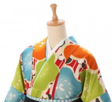 和風館|梅柄の卒業式袴フルセット(赤/黄緑系)|卒業袴(普通サイズ)