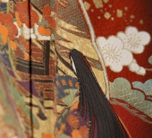 Mサイズ　松に姫柄の黒留袖フルセット(黒)|黒留袖