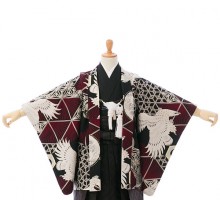 JAPAN STYLE|95〜105|七五三着物レンタルフルセット(赤系)|男の子(三歳・袴)