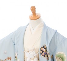 レンタル着物|羽織袴セット|5歳男|七五三着物レンタルフルセット(ブルー系 )|男の子(五歳)