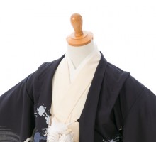 レンタル着物|羽織袴セット|5歳男|七五三着物レンタルフルセット(黒系 )|男の子(五歳)