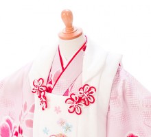 被布 |ピンク桜|七五三着物3歳　女の子(被布)フルセット(ピンク系 )|女の子(三歳)
