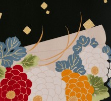 振袖袴|153〜158cm|振袖と袴のセット|卒業式袴フルセット(黒系)|卒業袴(普通サイズ)