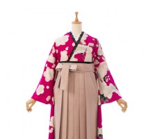 振袖袴|158〜163㎝|和風館|梅鶴|卒業式袴フルセット(ピンク系)|卒業袴(普通サイズ)