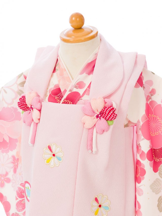 二部式被布|ベビー着物|赤ちゃん着物(被布)フルセット(ピンク系)|女の子0〜2歳