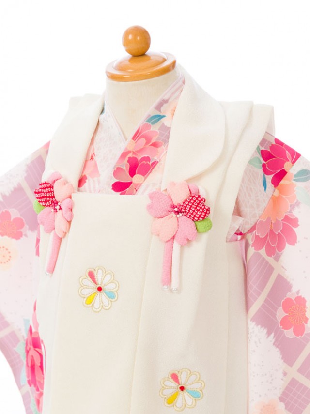 二部式被布タイプ 簡単着付け|赤ちゃん着物(被布)フルセット(ピンク系)|女の子0〜2歳