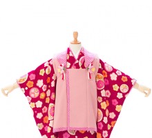 JAPAN STYLE|被布　七五三着物3歳　女の子(被布)フルセット(赤系 )|女の子(三歳)　