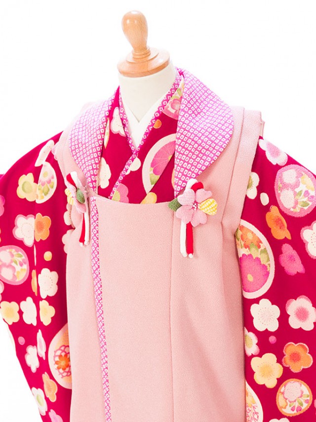 JAPAN STYLE|被布　七五三着物3歳　女の子(被布)フルセット(赤系 )|女の子(三歳)　