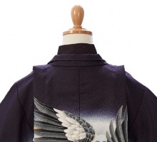 羽織袴セット|レンタル着物|濃紫に白ぼかし|七五三着物フルセット(パープル系)|男の子(五歳)