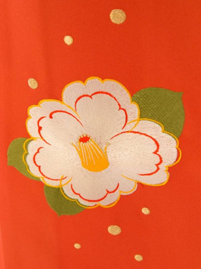 卒業式|白に茶色ぼかし薔薇柄の卒業式袴フルセット(白系)|卒業袴(普通サイズ)