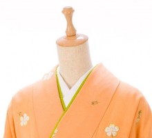卒業式　先生|桜柄の卒業袴フルセット(イエロー・オレンジ系)|卒業袴(普通サイズ)